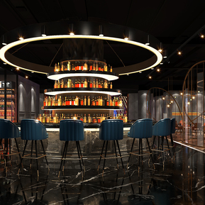 现代 酒吧 酒吧吧台