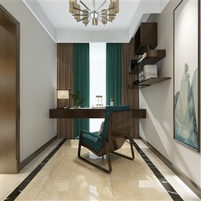 新中式 书房 客餐厅