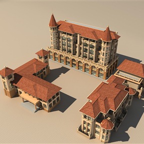 欧式 酒店建筑 商业酒店