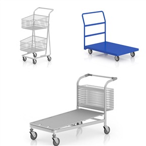 现代 手推车 超市推车 板车单体