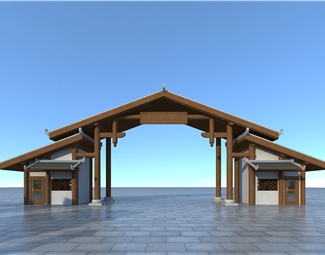 新中式景区入口大门