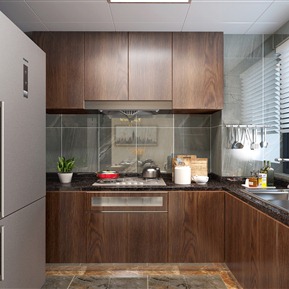 现代 厨房 餐厅厨房