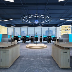 现代 公共办公区 开敞办公