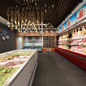 工业LOFT 超市 生鲜牛肉店