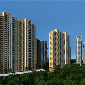 现代 住宅区 住宅群体