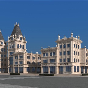 欧式 酒店建筑 会所酒店