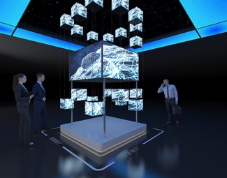 现代 展厅 数字多媒体