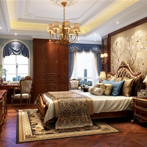 欧式 卧室 别墅老人房