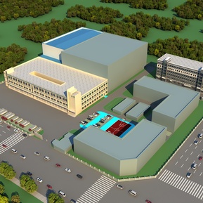 现代 办公楼 办公楼鸟瞰