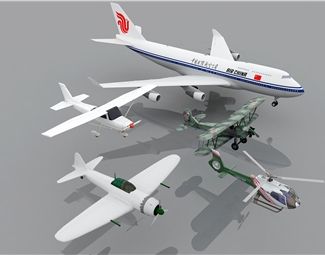 现代飞机3d模型