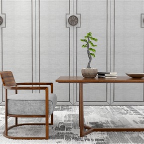 新中式 餐桌椅组合  餐桌组合