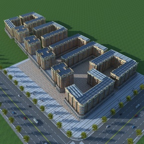 简欧 住宅区 住宅鸟瞰