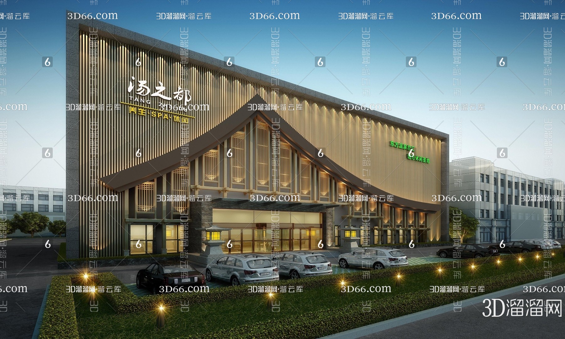 【现代门头3D模型】-3D现代门头3d模型下载-溜溜ID1642875962-免费3Dmax模型库_3d溜溜网