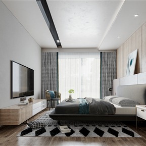 轻奢 卧室 主卧