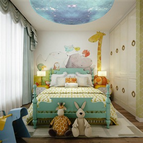 简欧 儿童房 儿童房卧室