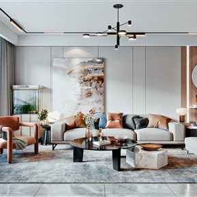 现代 客厅 客厅门厅阳台