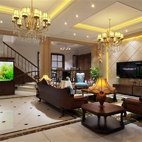 美式 客厅 别墅