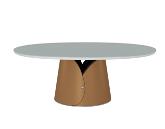 现代现代轻奢圆形餐桌