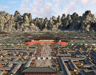 中式 古建 巴蜀古城