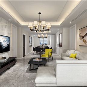 现代 客餐厅 客厅餐厅