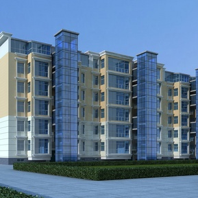 现代 住宅楼 楼体