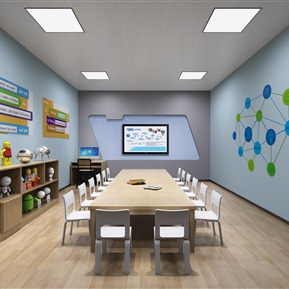 现代 幼儿园 儿童教室 儿童玩具 机器人玩具 儿童桌椅 电脑桌椅