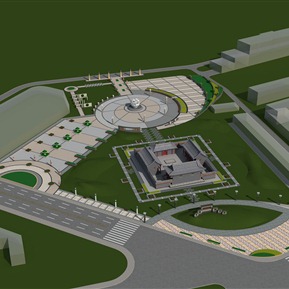 现代 广场 广场寺庙