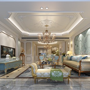 轻奢 客厅 客餐厅