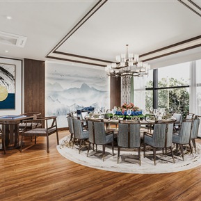 新中式 包间 餐厅包间