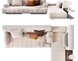 现代L型沙发