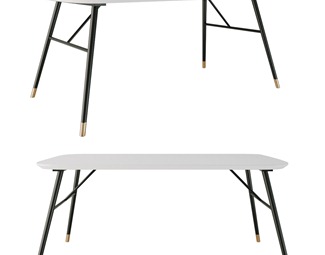现代白色餐桌