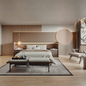 侘寂 卧室 主卧室