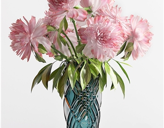 现代花瓶花卉