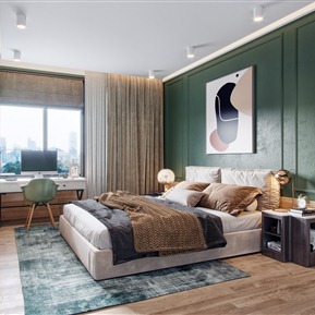 现代 卧室 主卧室