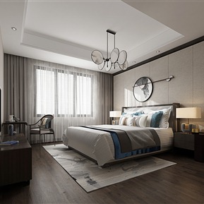 新中式 卧室 卧室空间