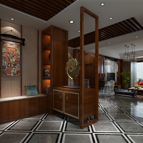 东南亚 客厅 客餐厅