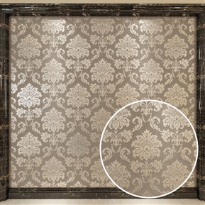 復(fù)古淺灰色啞光花紋墻紙 墻紙墻布 墻布 VR