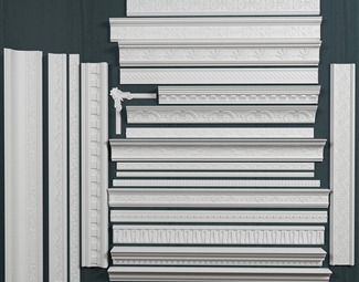 欧式角花石膏线3d模型下载