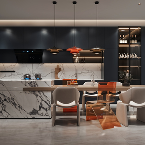 现代 厨房 西厨区