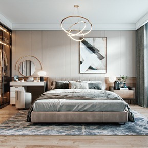 轻奢 卧室 主卧室