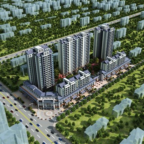 新中式 鸟瞰图 住宅