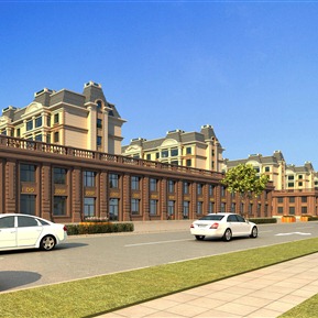 欧式 住宅区 住宅沿街