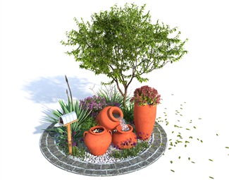 新中式室内小品景观