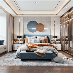 轻奢 卧室 主卧室