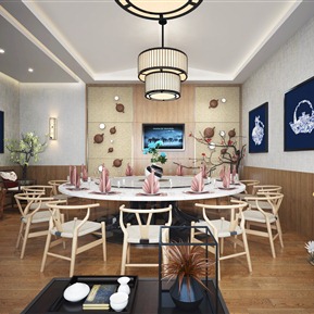 新中式 包间 餐厅多人包间