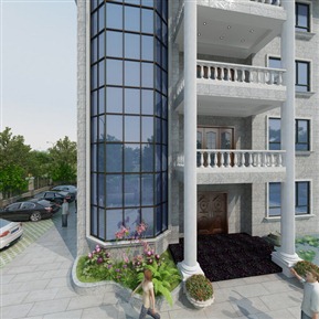 欧式 独 别墅 别墅外观全景