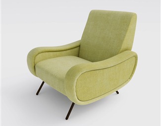 现代布艺单人沙发