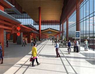 新中式机场候机厅