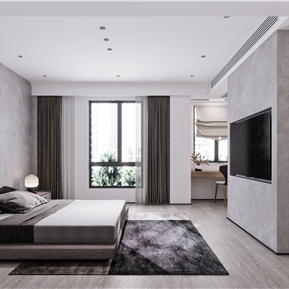 现代 卧室 极简主卧