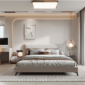 现代 卧室 主卧室